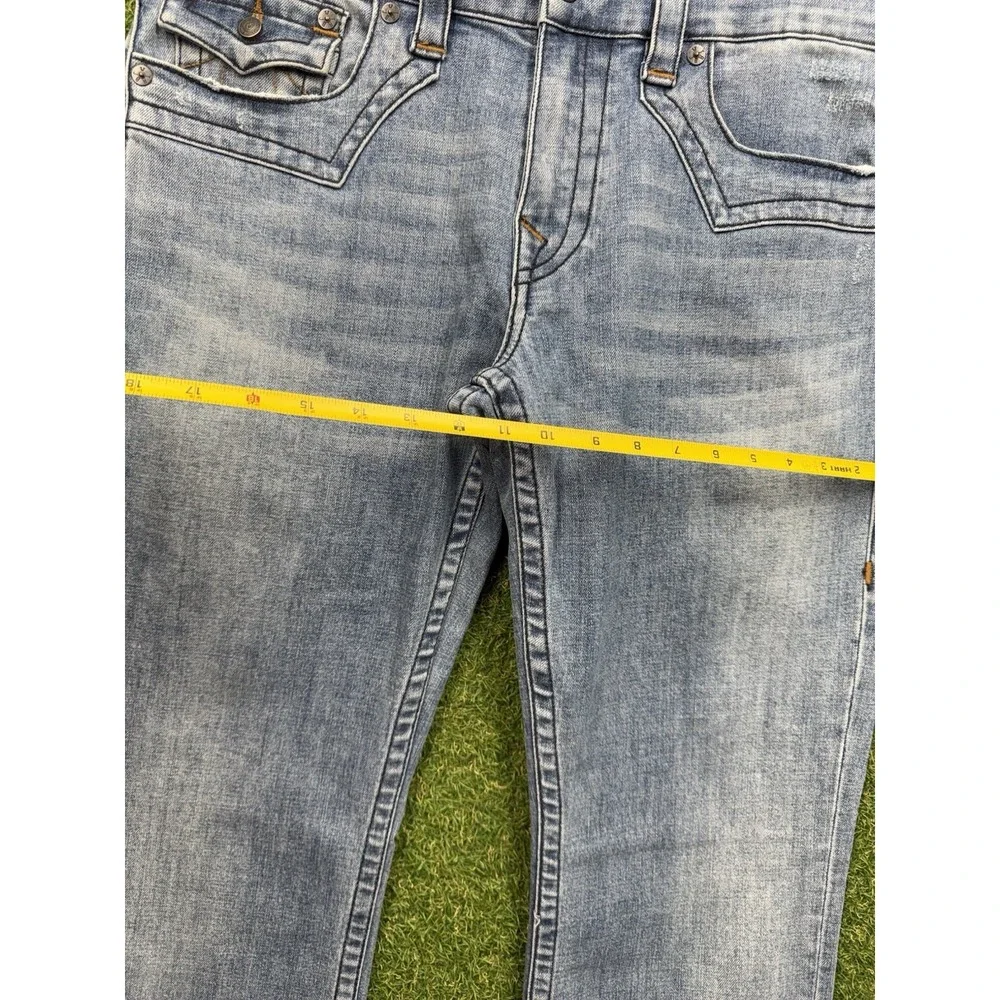 True Religion Jeans Mens 33 Ricky Flap Pockets Relaxed Straight Denim Y2K